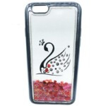 Coque iPhone 6 liquide paillettes rose