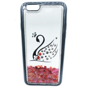 Coque iPhone 6 liquide paillettes rose