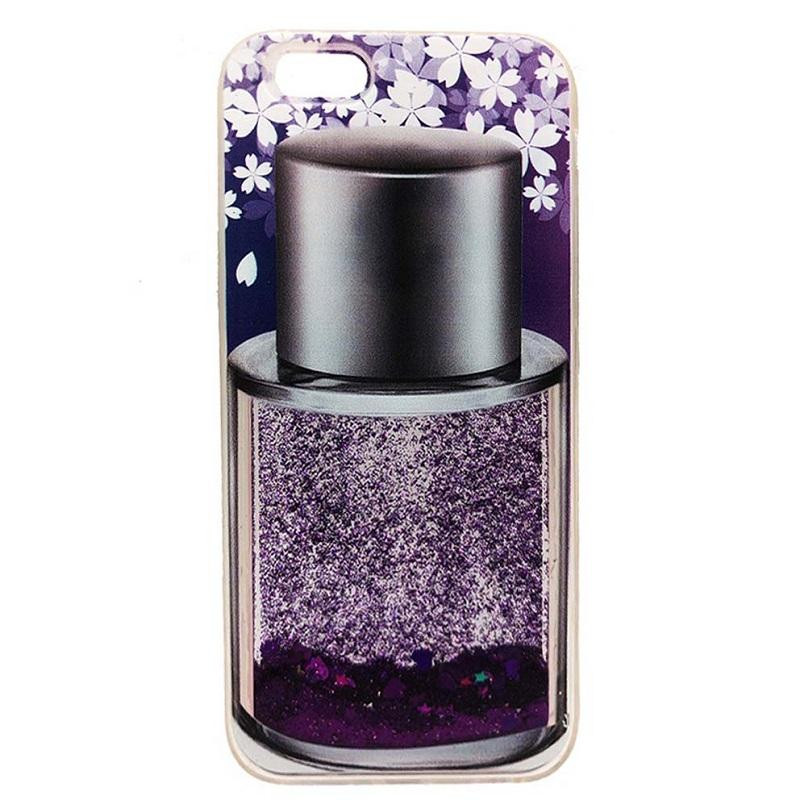 Coque iPhone 6 liquide paillettes vernis