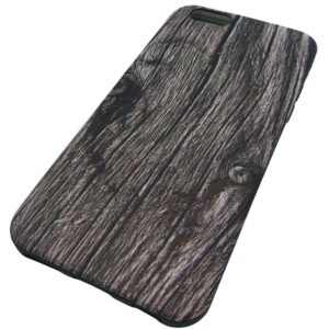 Coque iPhone 6 silicone imprime effet bois