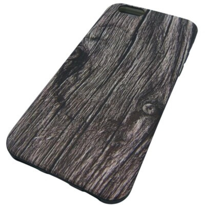 Coque iPhone 6 silicone imprimé effet bois