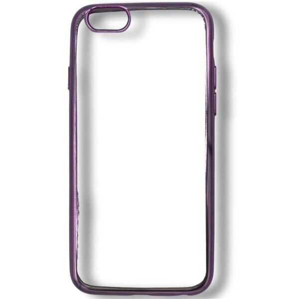 Coque iPhone 6 transparente contour violet 1