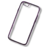 Coque iPhone 6 transparente contour violet