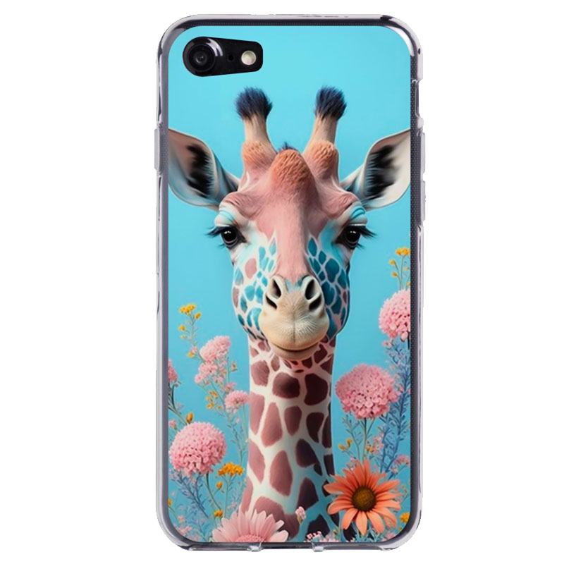 Coque iPhone 8 Giraffe flower