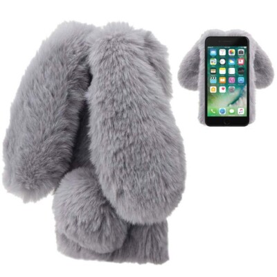Coque-iPhone-8-Plus-Lapin-fourrure-peluche Coque iPhone 8 Plus Lapin fourrure peluche