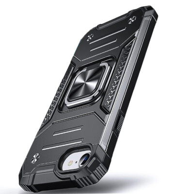 Coque iPhone SE 2020 antichoc avec anneau noir Coque iPhone SE 2020 antichoc avec anneau noir