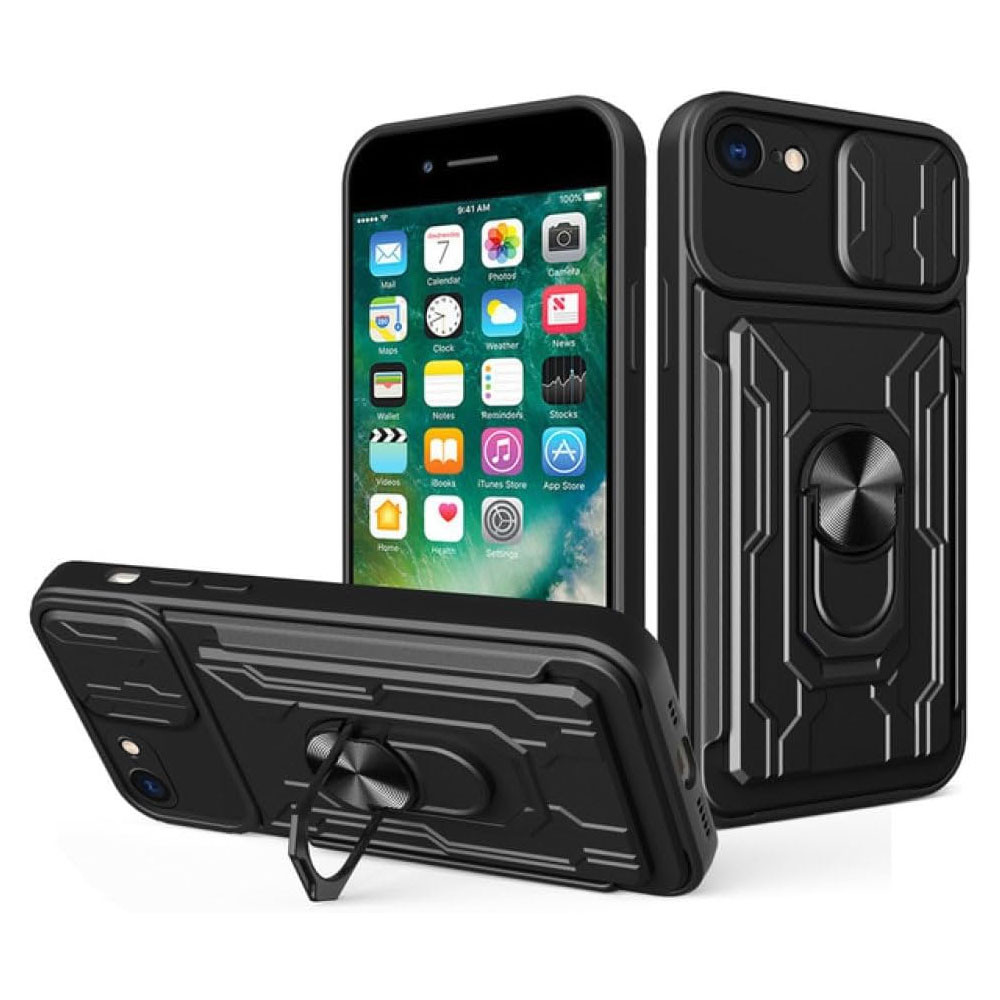 Coque iPhone SE 2022 antichoc avec anneau