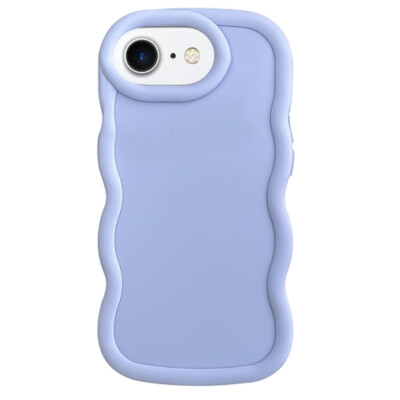 Coque iPhone SE 2022 vague silicone violet