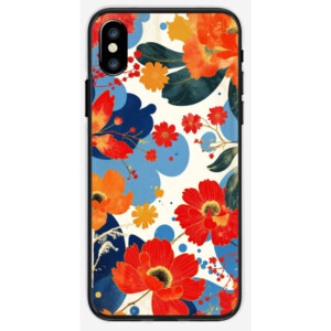 Coque iPhone X florale artistique.1