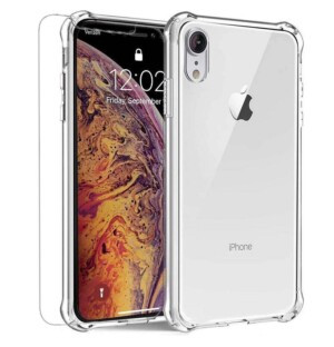 Coque iPhone XR transparente antichoc avec film
