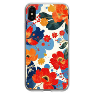 Coque iPhone Xr florale artistique.1