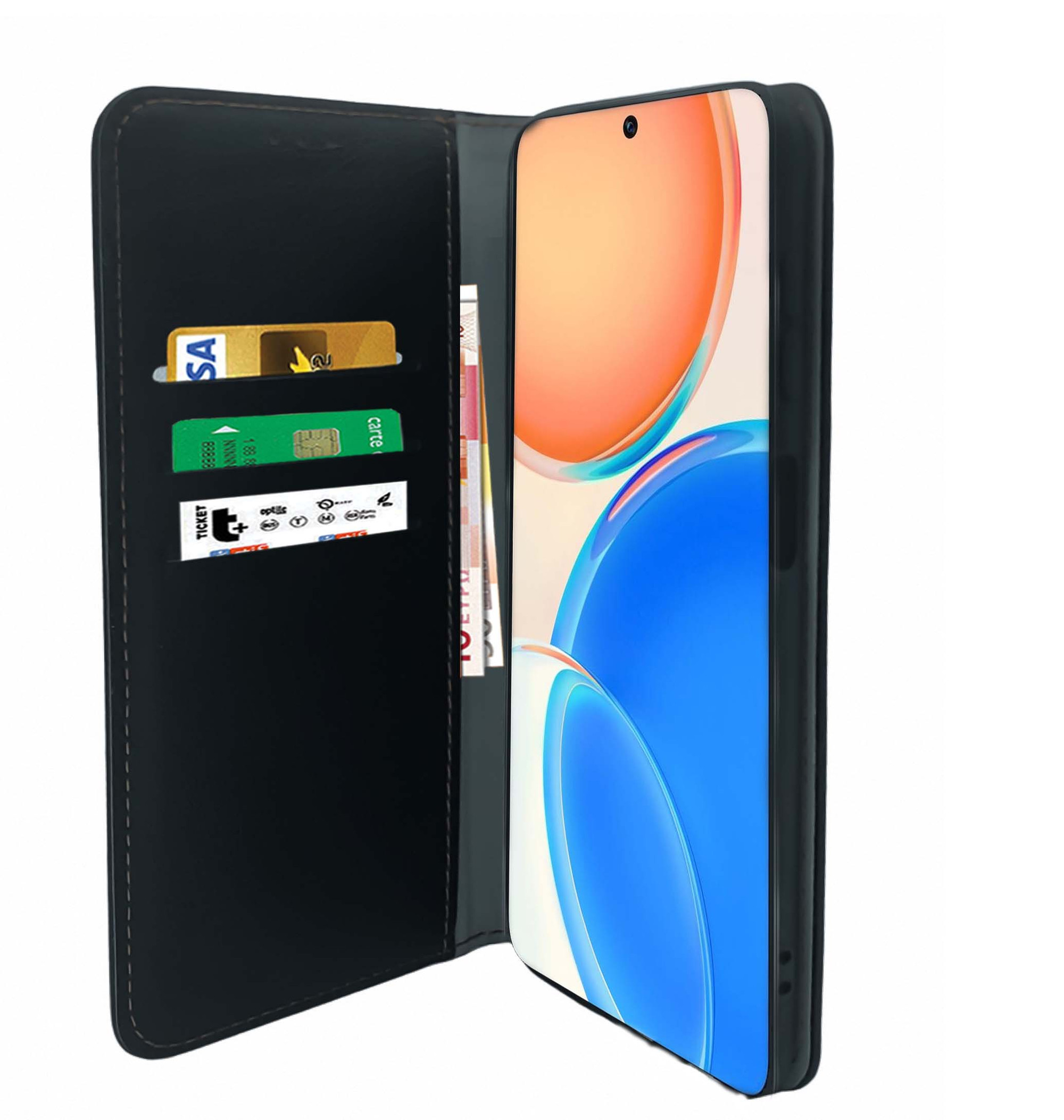 Etui Honor X8 Noir Porte carte