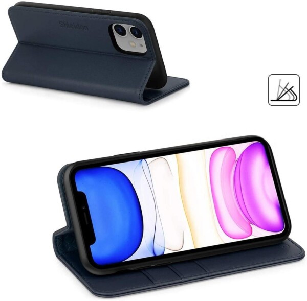 Etui iPhone 11 Pro Max bleu avec film 4