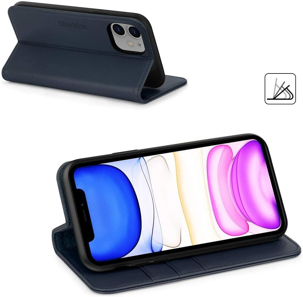 Etui iPhone 11 Pro Max bleu avec film 4