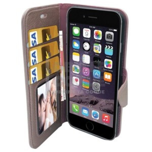 Etui iPhone 6 portefeuille rose 1