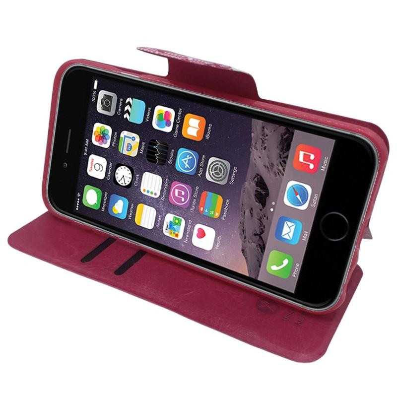 Etui iPhone 6 rose petits carreaux 2