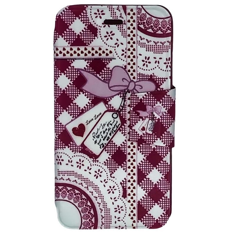 Etui iPhone 6 rose petits carreaux 3