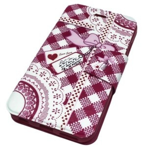Etui iPhone 6 rose petits carreaux