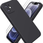 Coque iPhone 12 Pro noire avec verre trempé