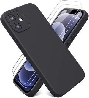 Pack Protection iPhone 12 Pro Coque Noire Verre Trempe