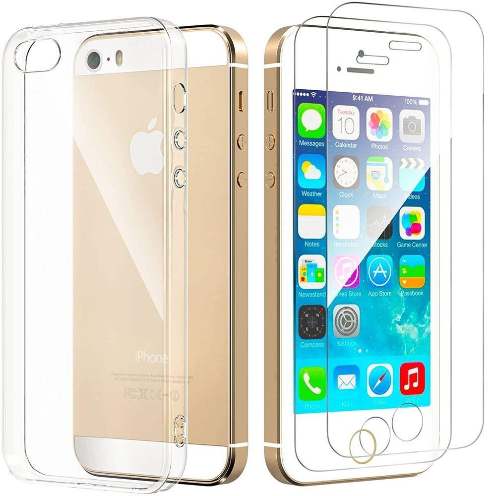 Pack Protection iPhone 5s Coque Verre Trempe