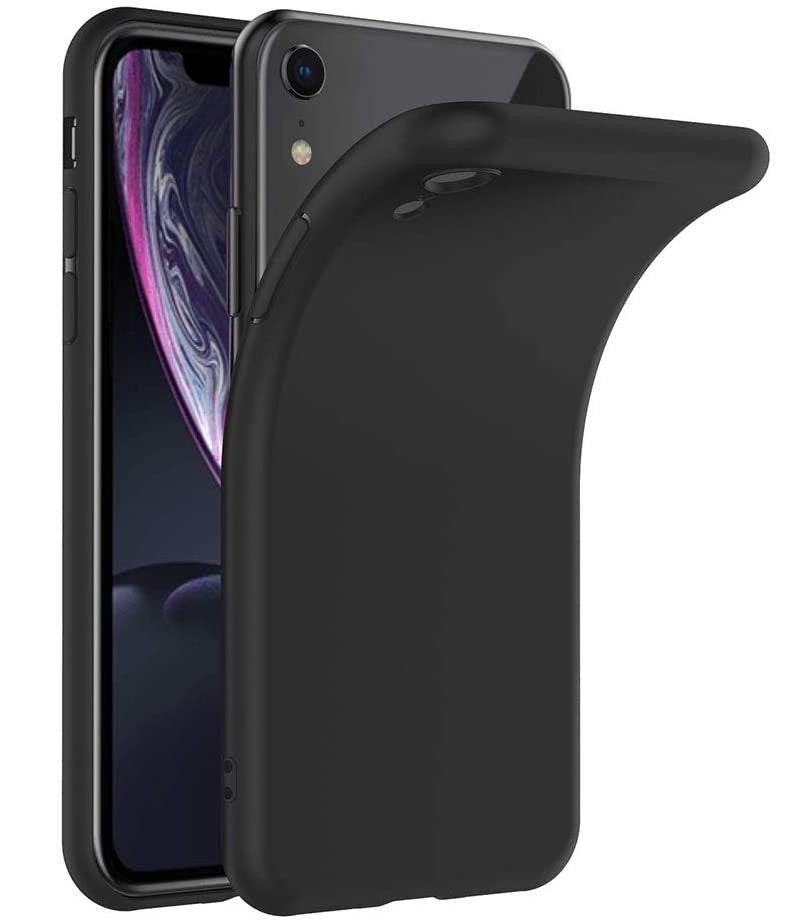 Pack Protection iPhone XR Coque Noire Verre Trempe 3