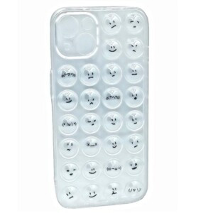 coque iPhone 13 transparente smiley