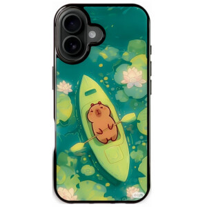 Coque iPhone 17 Adorable Ours en Kayak Lotus Zen