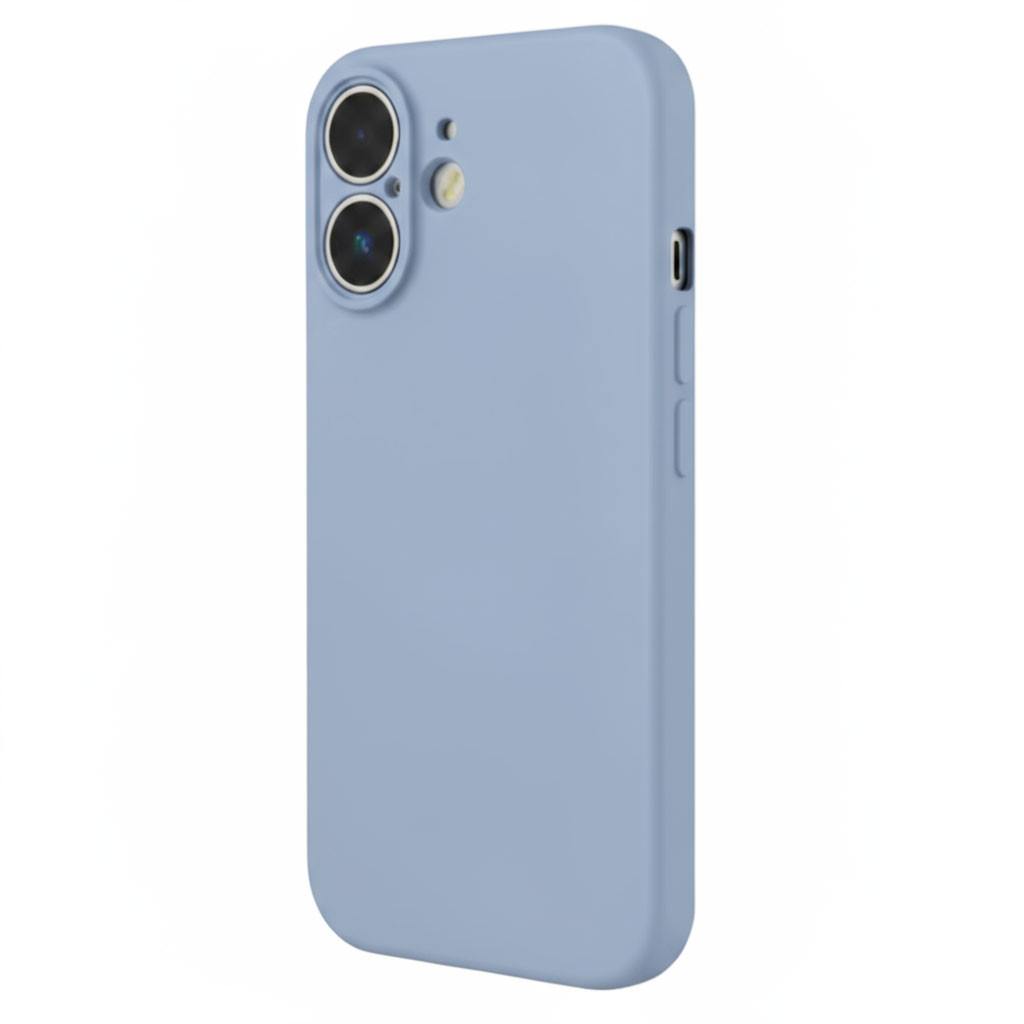 Coque iPhone 17 bleu silicone
