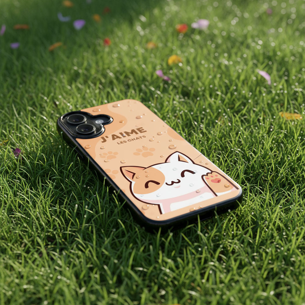 Coque iPhone 17 chat rigolo