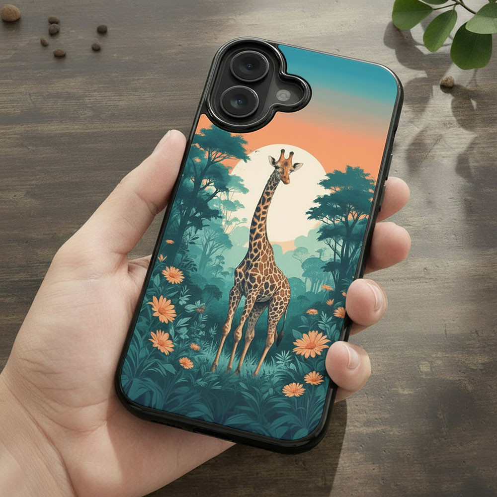 Coque iPhone 17 girafe superbe