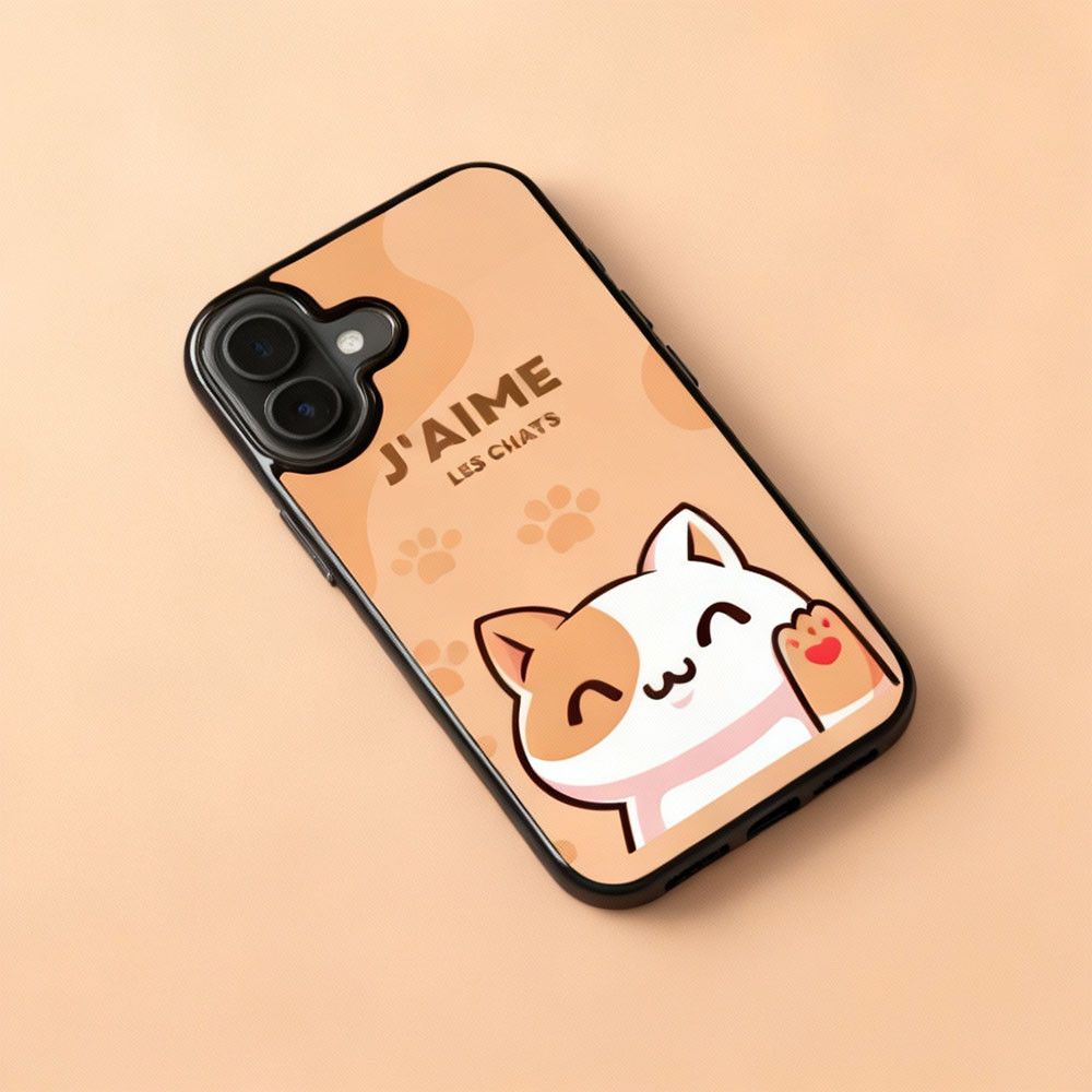 Coque iPhone 17 j'aime les chats