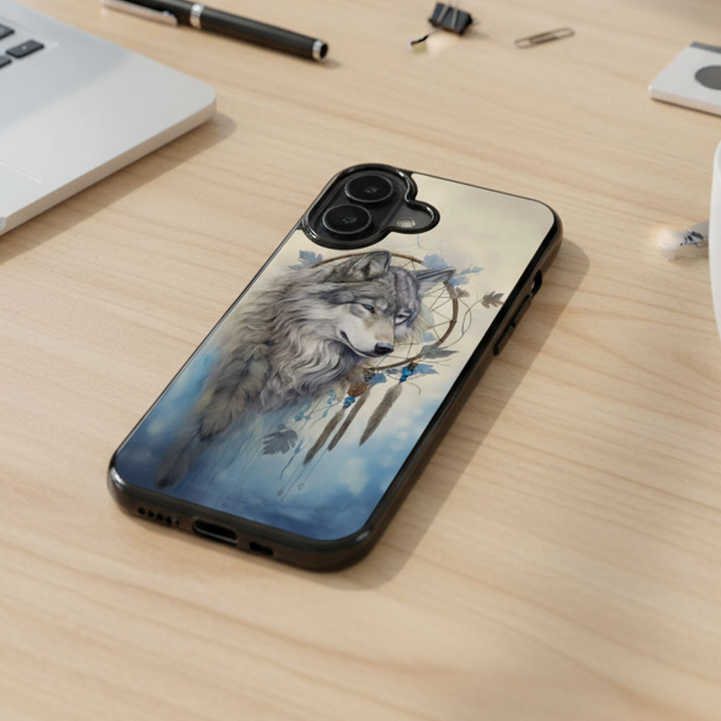 Coque iPhone 17 loup Attrape-Rêve