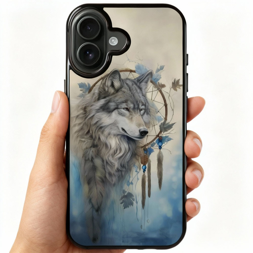 Coque iPhone 17 loup Attrape-Rêves