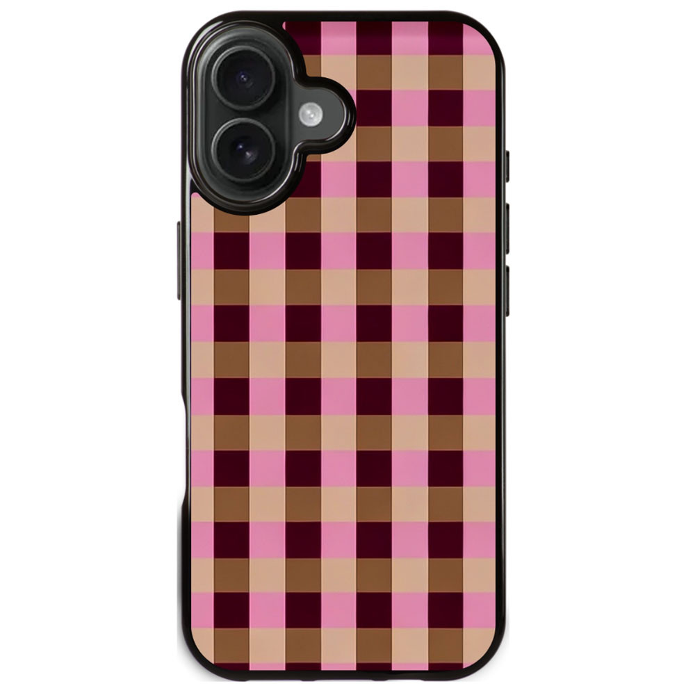 Coque iPhone 17 petits carreaux chic élégant