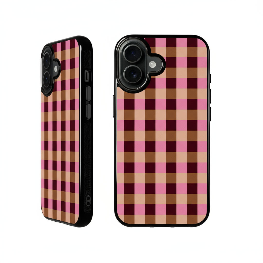 Coque iPhone 17 petits carreaux