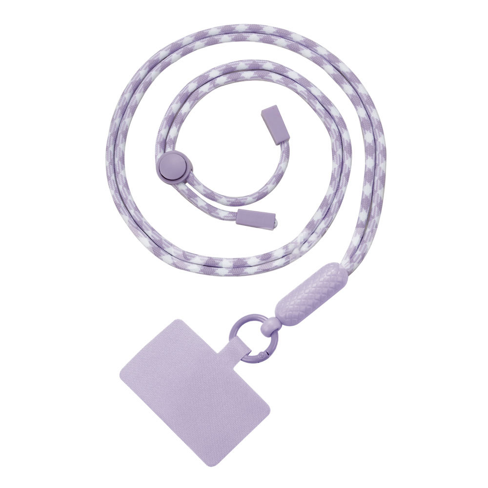 Cordon téléphone violet et blanc