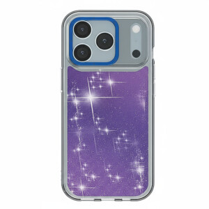 Coque iPhone 17 pro max pailletée constellation violet