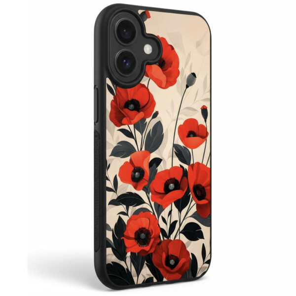 Coque iPhone 17 Fleur Rouge
