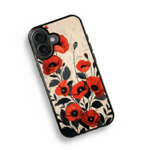 Coque iPhone 17 Fleur Rouge Design Élégant