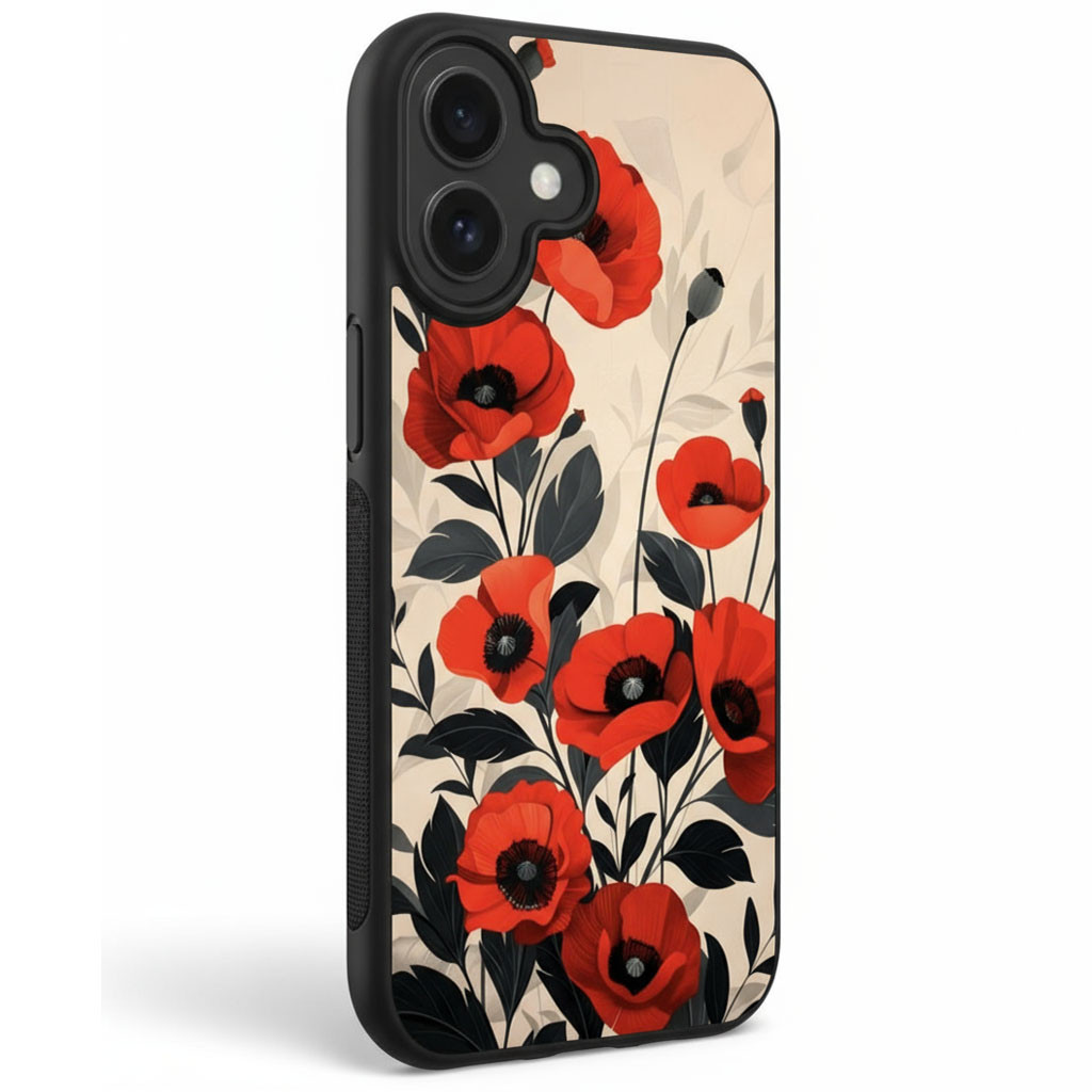 Coque iPhone 17 Fleur Rouge