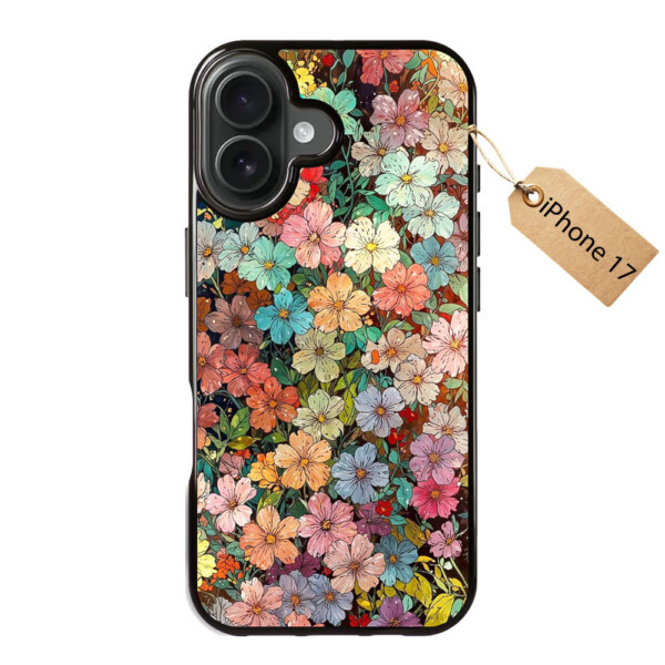 Coque iPhone 17 fleur