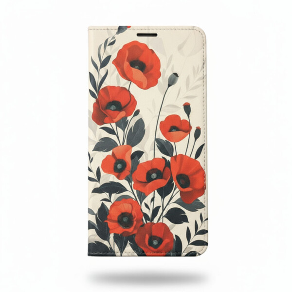 Etui iPhone 17 Design Fleur Rouge Élégant
