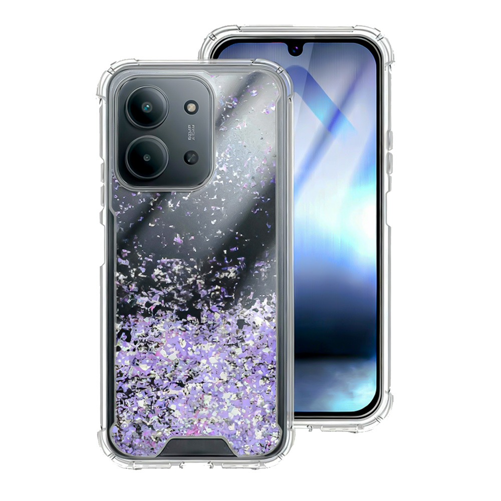 Coque Redmi 15c paillettes violet