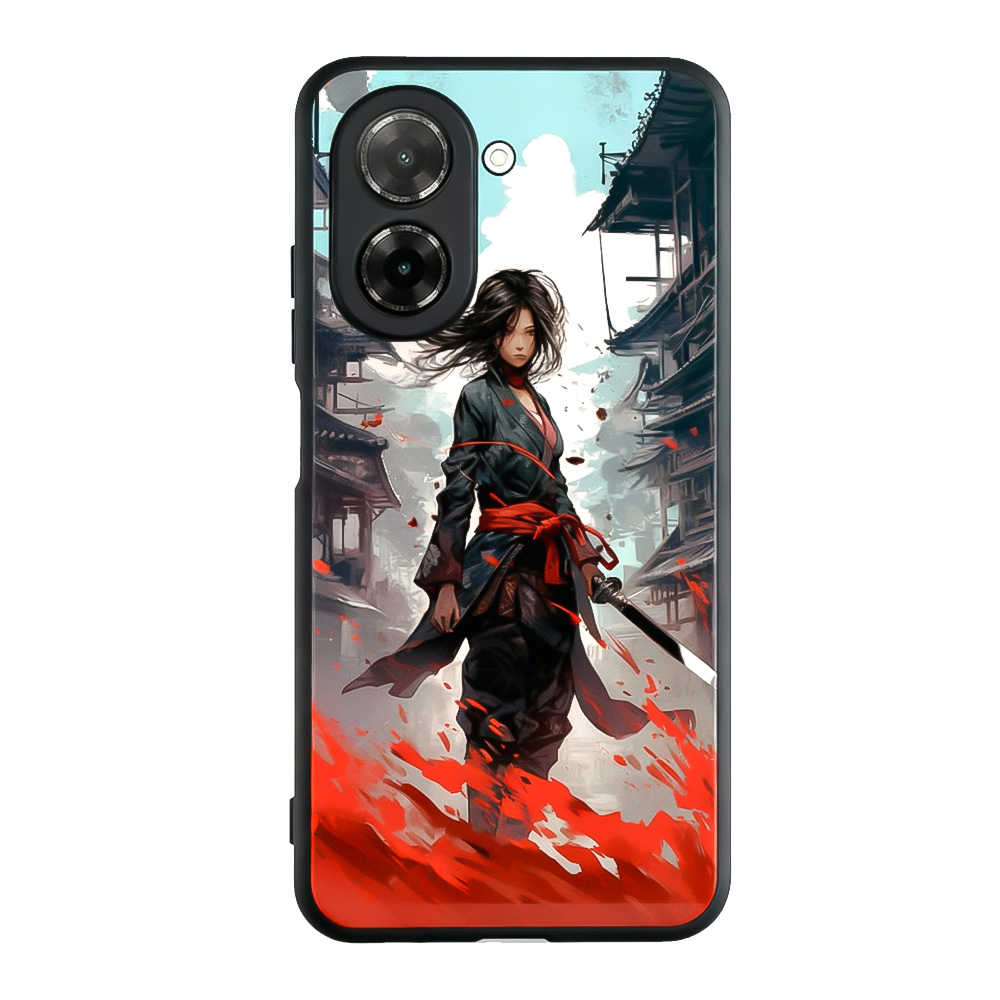Coque Redmi Samouraï Manga Rouge