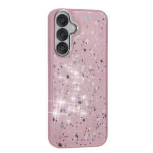Coque Samsung A17 rose pailleté