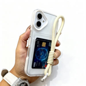 Coque iPhone 16 transparente porte carte