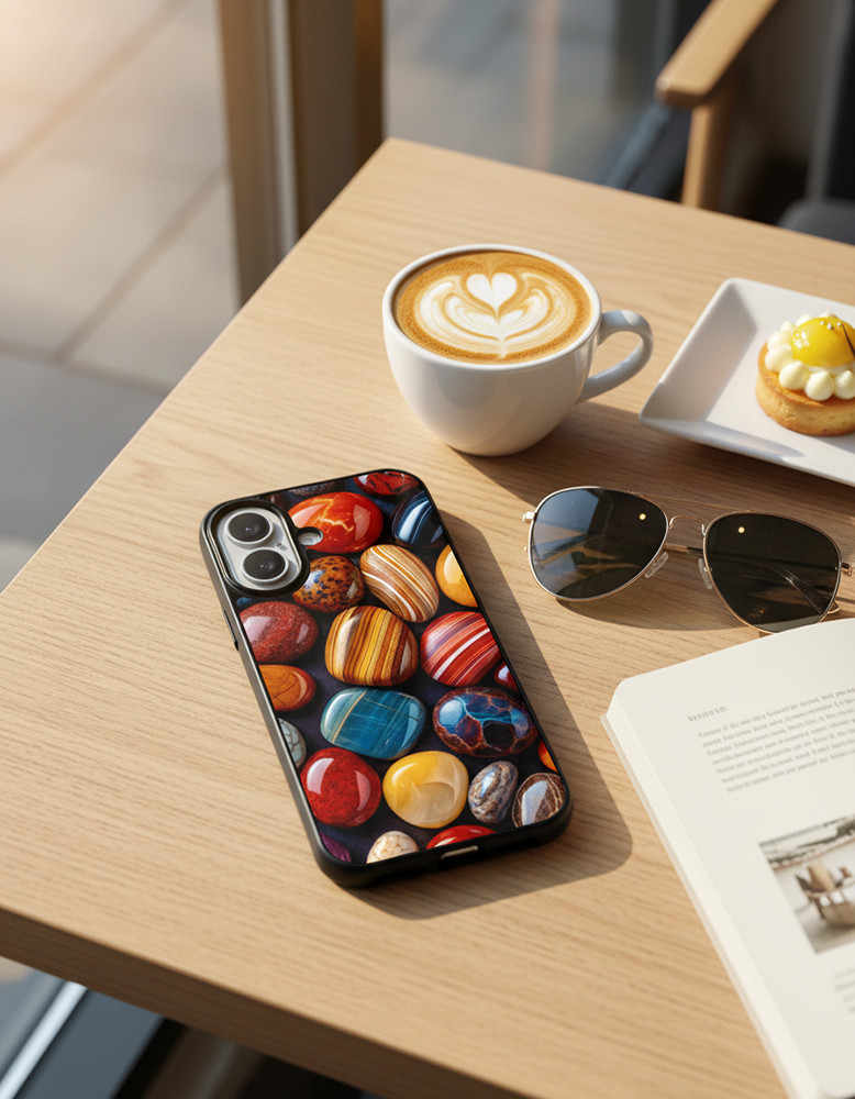 Coque iPhone Galets colorés