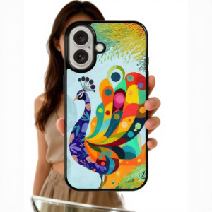 Coque iPhone Paon Multicolore