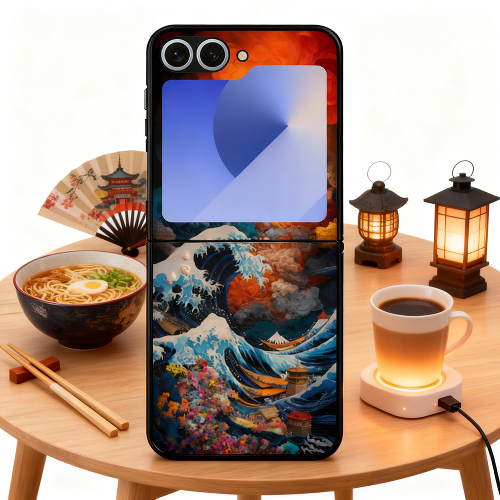 Coque Samsung Z Flip Vague japonaise